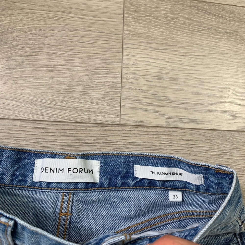 Aritzia Denim Forum The Farrah Short High Waisted Jean Denim Shorts - Picture 7 of 14